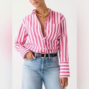 NWT Garcon Classic Shirt by J.Crew Size 20 Pink White